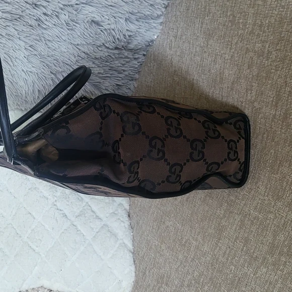 GUCCI Handbag Tote Bag Jackie GG Canvas.. Authentic - Picture 3 of 13